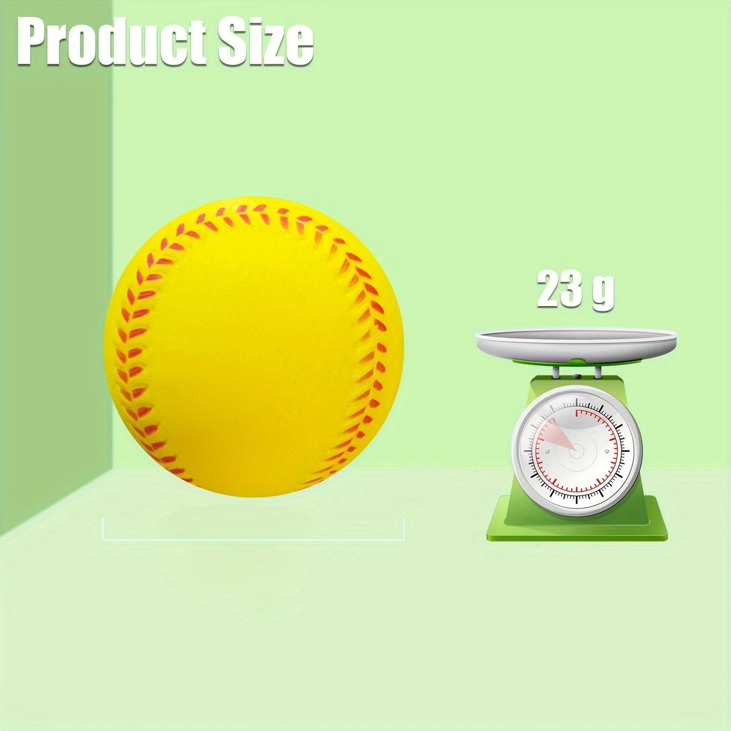 Lightweight Unisex Training Softball - Durable Elastic PU Foam Baseball for Indoor & Outdoor Recreation