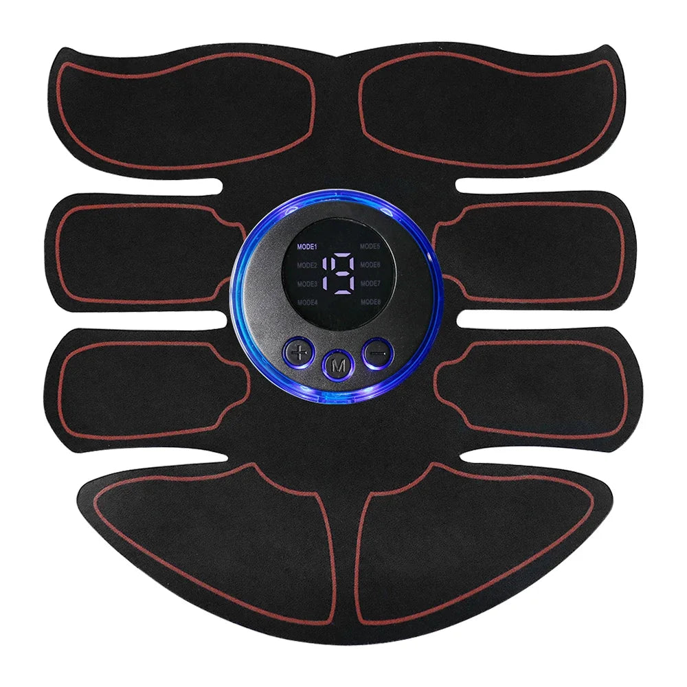 8 Modes EMS Wireless Muscle Stimulator - Professional Fitness Trainer for ABS Abdominal Electric Weight Loss Body Slimming - USB Charging