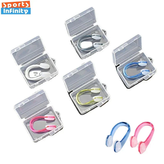 Professional Waterproof Silicone Nose Clip - Anti-Slip Swimming & Diving Nose Plug for Aquatic Sports Protection