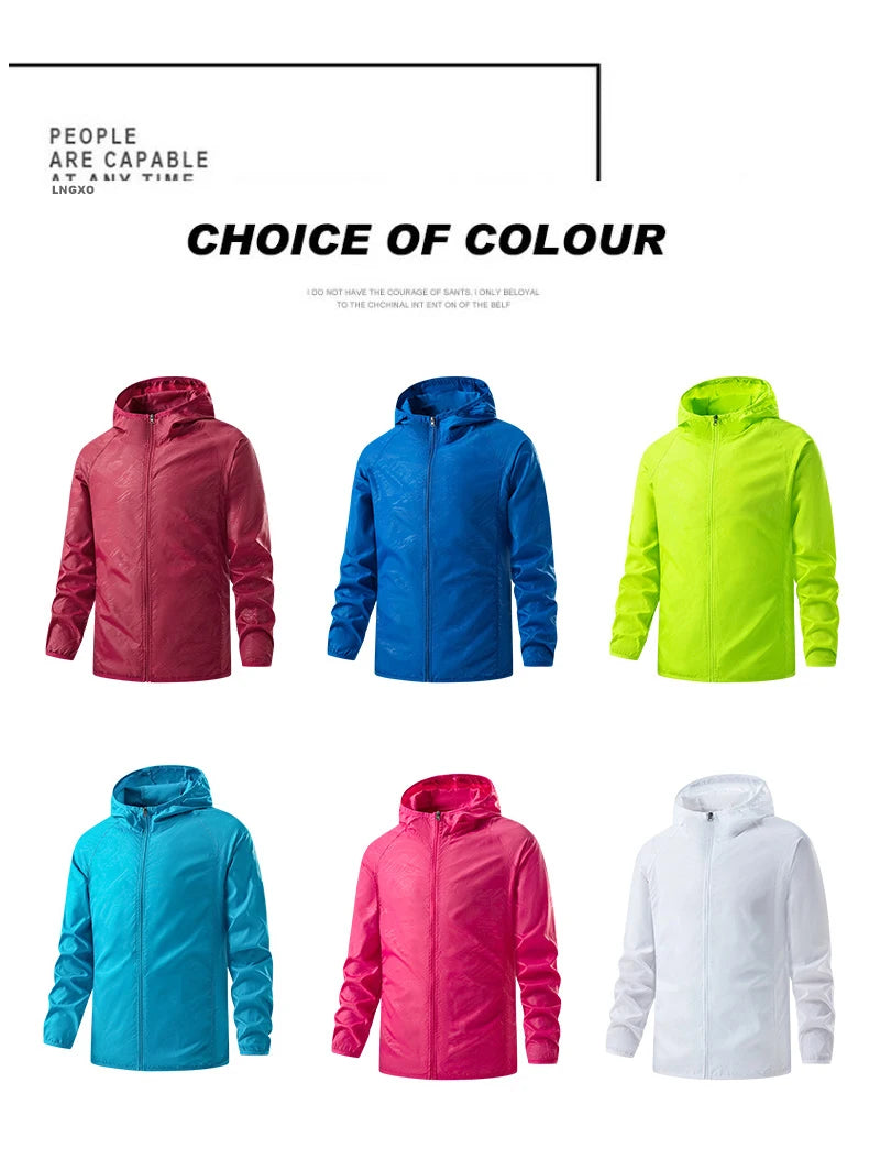 Unisex Waterproof Hiking Jacket - Sun Protection Windbreaker for Outdoor Camping & Climbing