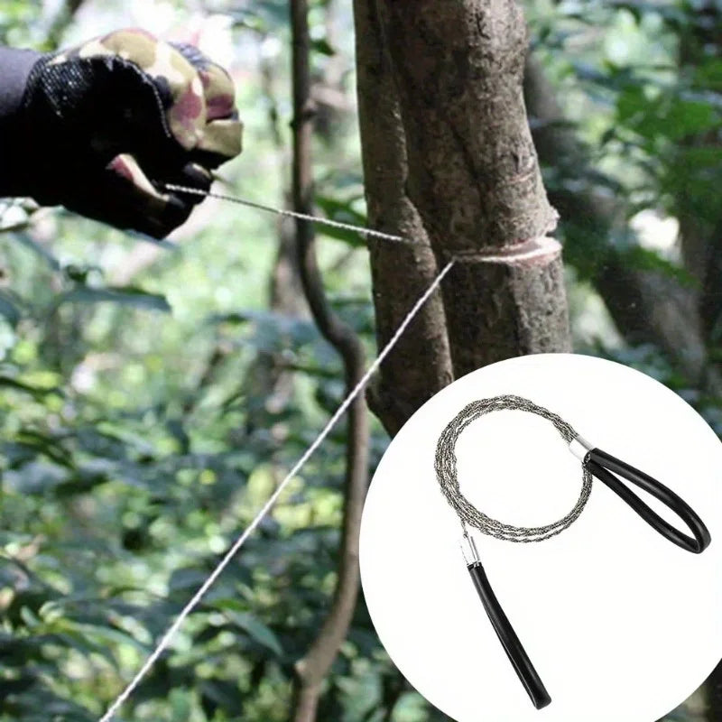 Portable Stainless Steel Wire Saw for Outdoor Camping & Hiking