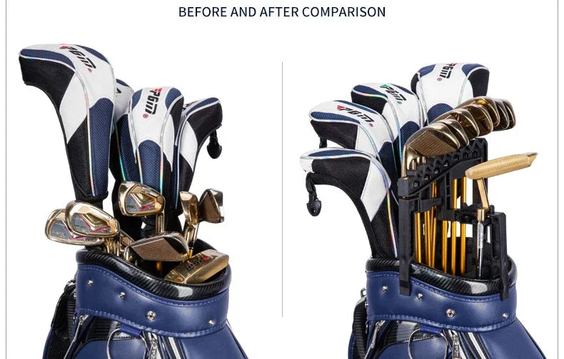 Adjustable Golf Club Organizer - 9 Iron Holder Training Aid with Anti-Collision Design (Model ZJ018)