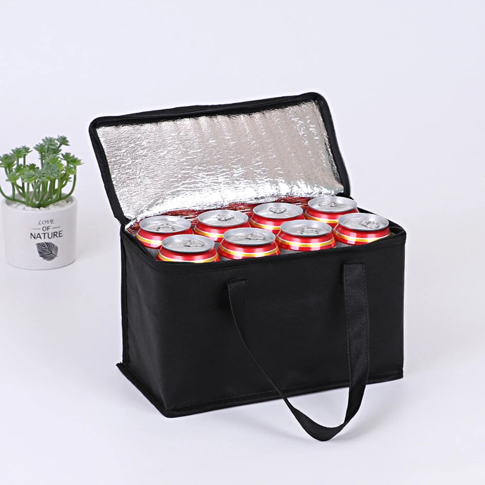 Insulated Cooler Bag - Portable Thermal Food & Drink Carrier for Picnics, Lunch & Beer Delivery