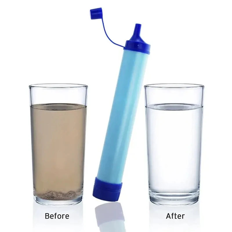 Portable Water Purification Straw - Mini Outdoor Filter for Camping, Hiking & Emergency Survival Supplies