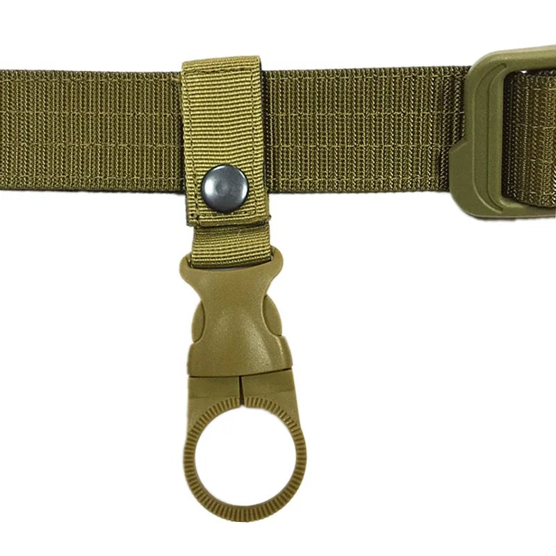 Outdoor Nylon EDC Carabiner Water Bottle Holder - Webbing Buckle Hook Clip for Backpack Belt Camping & Climbing