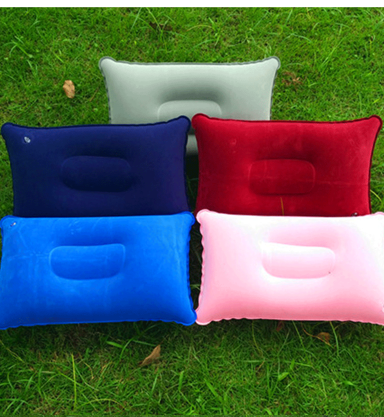 Portable Fold Inflatable Air Pillow - Outdoor Travel Sleeping Camping PVC Neck Stretcher Backrest Plane Comfortable Pillow