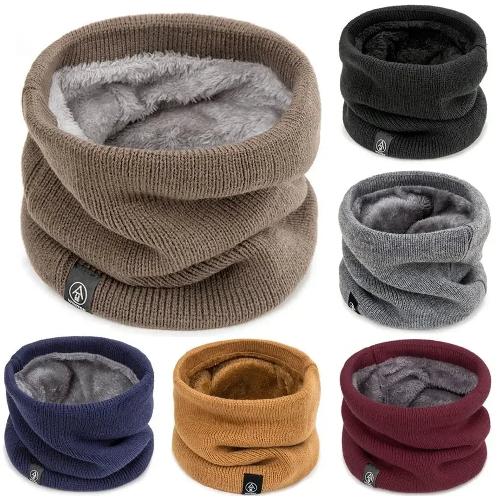 Winter Sports Neck Warmer - Soft Knitted Face Cover Scarf for Men & Women - Cold-Proof Thick Collar for Skating, Running & Hiking