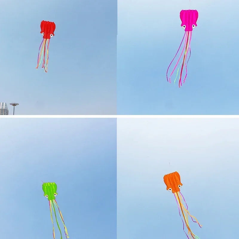 Octopus Design Flying Toys for Children & Adults - Professional Quality, Random Colors, Kitesurf Capability