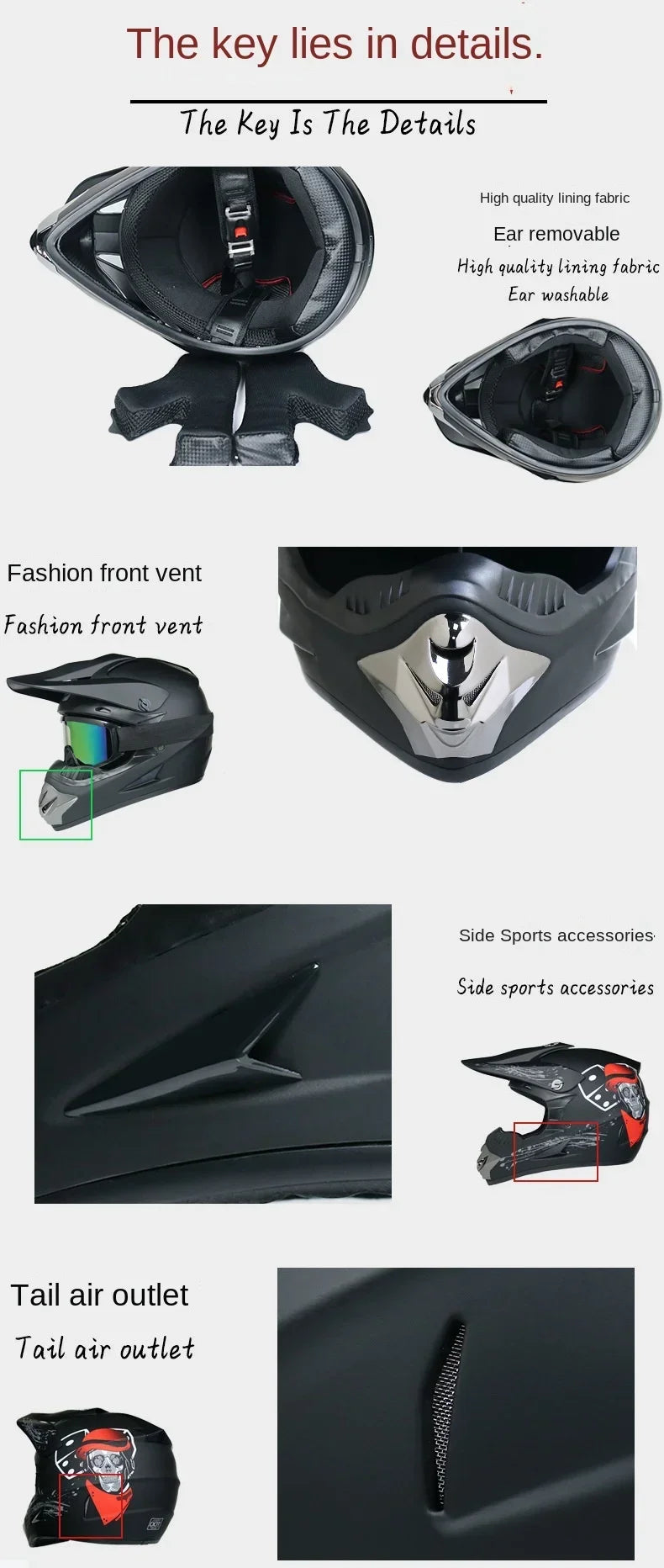 Youth Motocross Full Face Helmet - Kids Off-Road Safety Helmet with DOT Protection