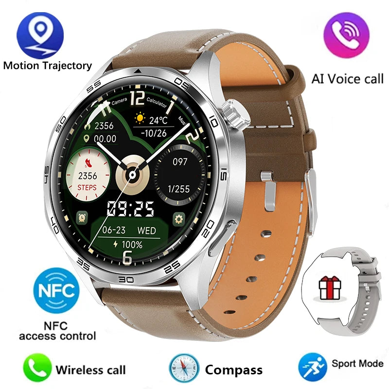 GT5 Pro Smart Watch - Men's 2024 AMOLED HD Smartwatch with Bluetooth Calling, GPS, NFC, Heart Rate Monitor & Compass