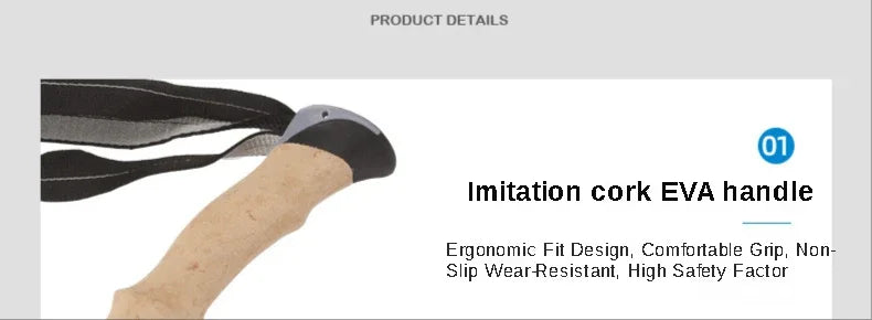 Premium Ultralight Telescopic Trekking Poles - 2PCS Adjustable Walking Sticks with Quick Lock System for Hiking