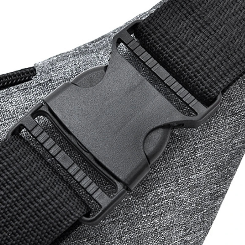 Men's Waterproof Canvas Crossbody Bag - Korean Style Outdoor Sports Waist Pack with Multiple Carry Options