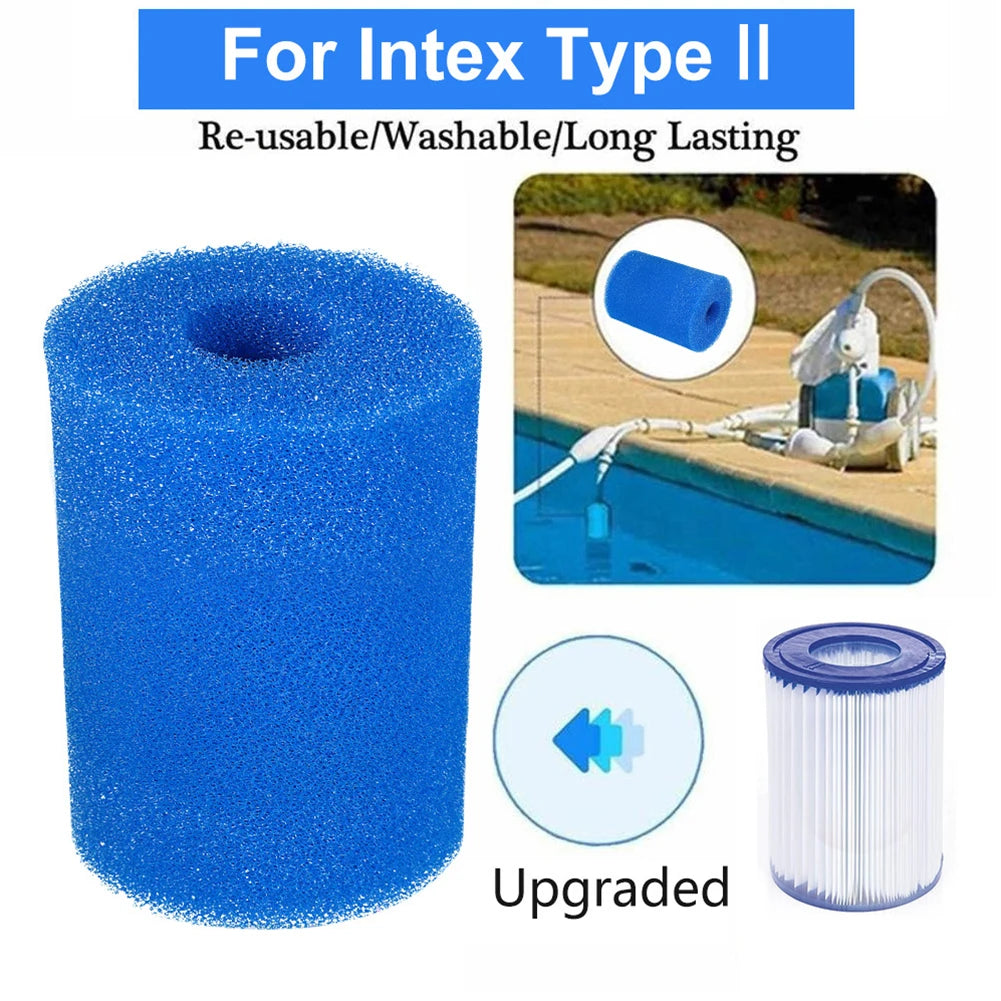 Universal Bio Foam Pool Filter Sponge - Reusable & Easy Clean - Compatible with Type I/II/VI/D Systems - Long-Lasting Swimming Pool Filtration (1 Piece)