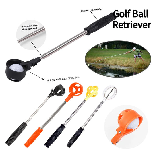 Professional 79-Inch Golf Ball Retriever - 8-Section Stainless Steel Telescopic Ball Picker & Training Aid for Water Hazards