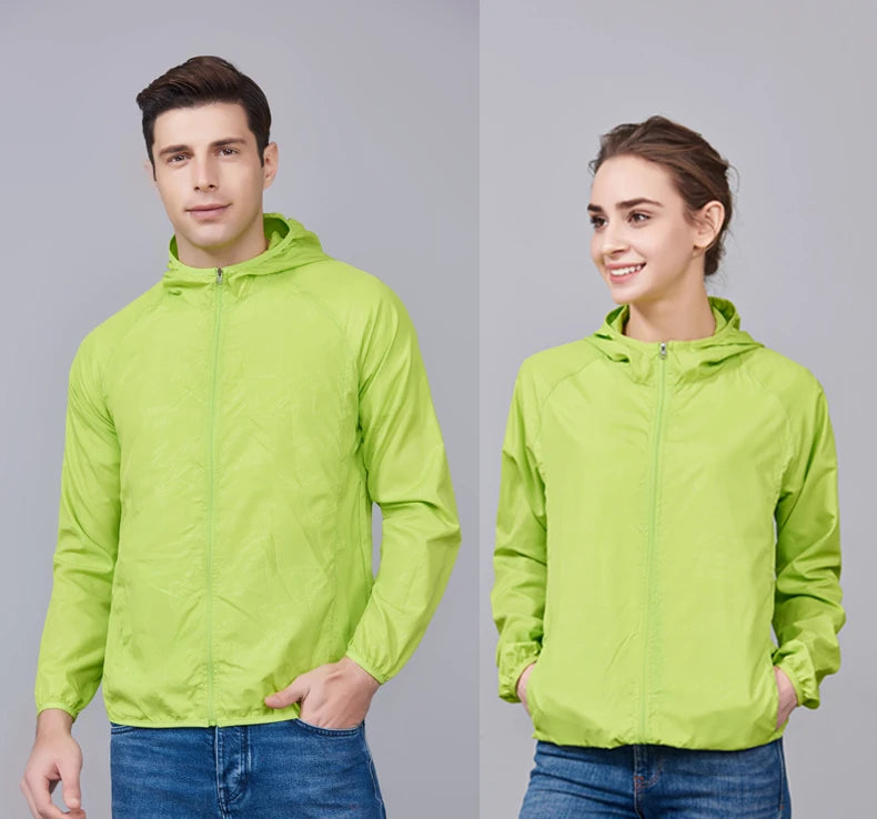 Unisex Waterproof Hiking Jacket - Sun Protection Windbreaker for Outdoor Camping & Climbing