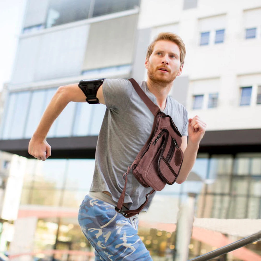 Large Capacity Canvas Nylon Drop Leg Waist Bag for Horse Riding - Portable Outdoor Equestrian Equipment