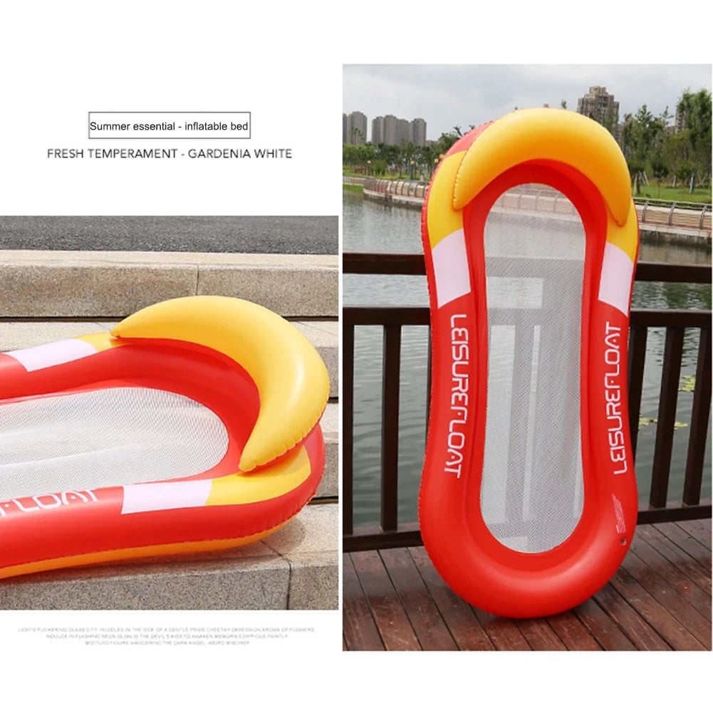 Women's Inflatable Pool Float - Water Hammock Air Mattress Lounge Bed for Swimming, Beach Recreation & Party Sports