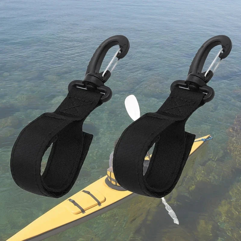 Dual Kayak Paddle Holder Set - Webbing Clips for SUP Boards & Inflatable Boats (2-Pack)
