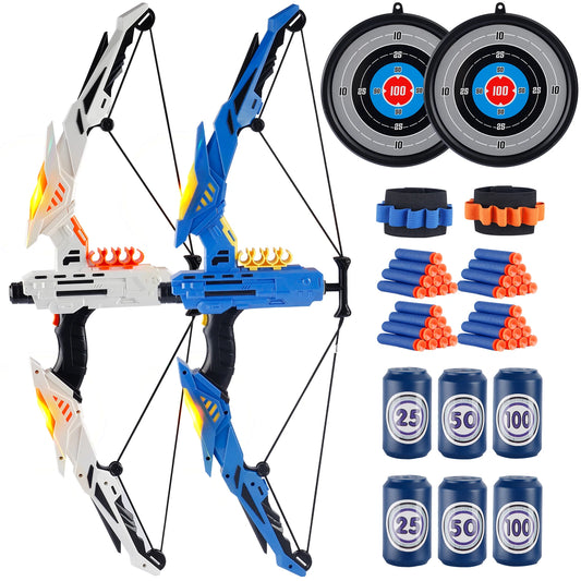 Kids Soft Dart Archery Toy Set with LED Lights