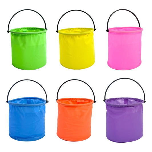Collapsible Beach Bucket - Foldable Sand Play Toy for Kids Summer Pool & Garden Activities