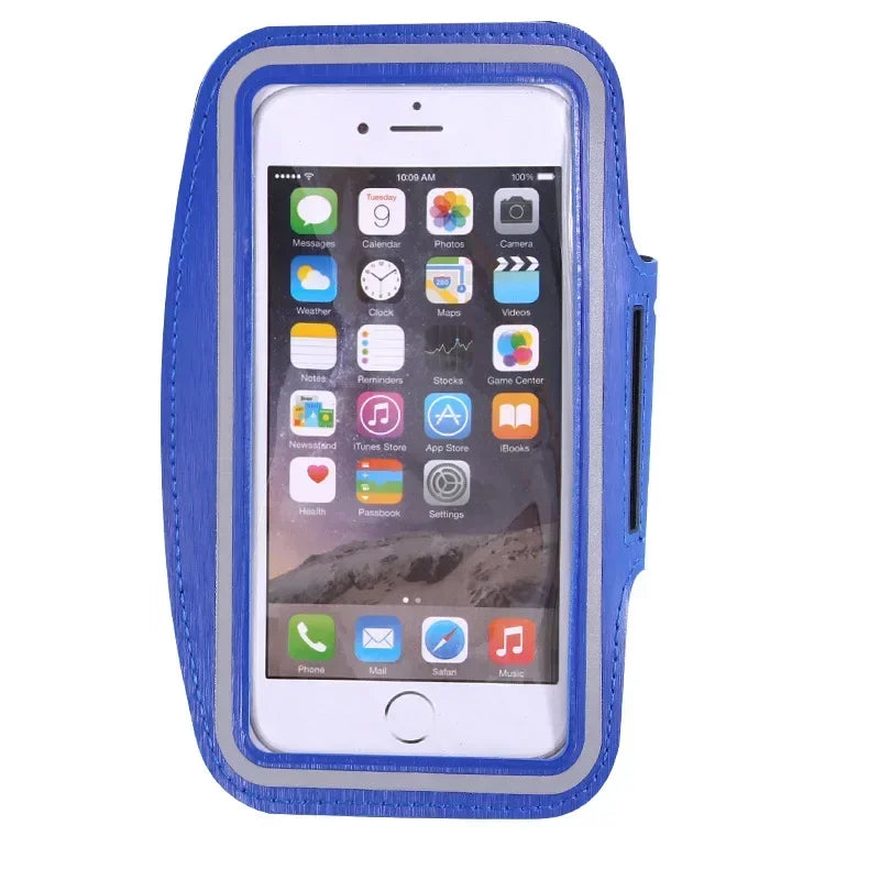 5.5 Inch Sports Phone Armband - Universal Smartphone Holder for Running and Gym (Compatible with Samsung and iPhone)