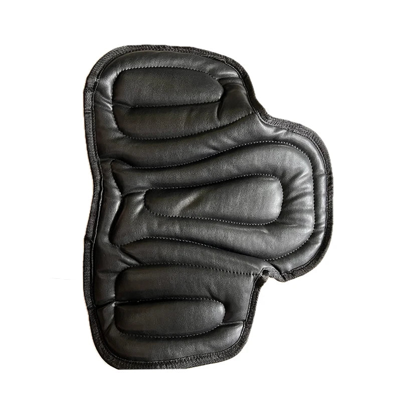 Western Equestrian Saddle Pad - Artificial Leather Shock-Absorbing Soft Seat Cushion for Horse Riding & Motorcycles