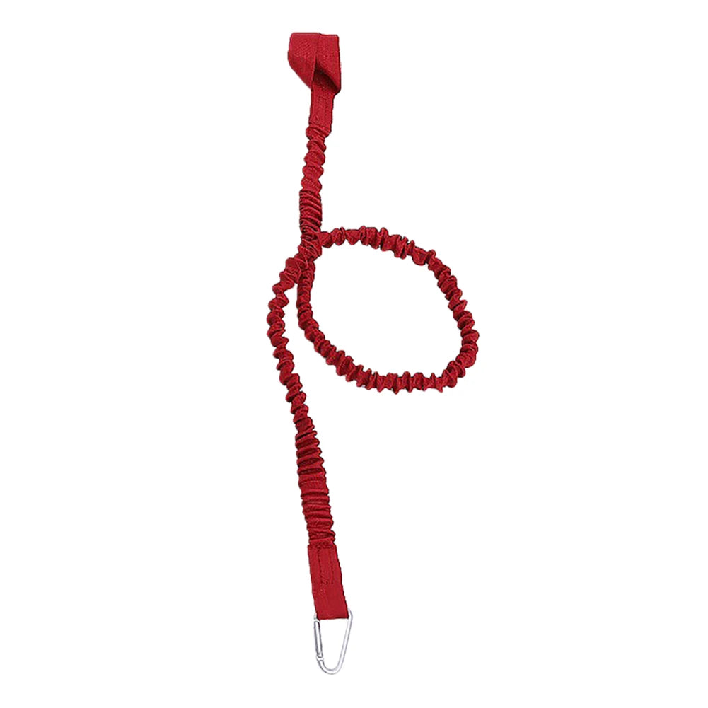 Adjustable Elastic Kayak Rod Lanyard - Canoe Paddle Leash - Fishing Rod Leash - Safety Rope - Carabiner - Rowing Boats Accessories