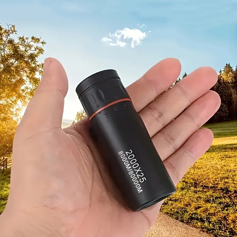 HD 2000X25 Monocular Telescope 2025 - Compact Portable for Stargazing, Bird Watching, Travel, Hiking, Fishing, Camping & Concerts