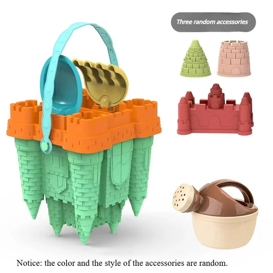 Kids Beach Castle Building Set - Complete Sand Play Kit with Bucket & Scoop - Outdoor Summer Sandbox Toys for Children & Family Fun