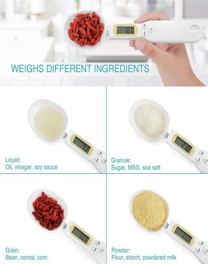 Electronic Measuring Spoon Scale – Digital Kitchen Scale for Cooking, Baking, Coffee, and Powder – Precise LCD Display Measuring Tool