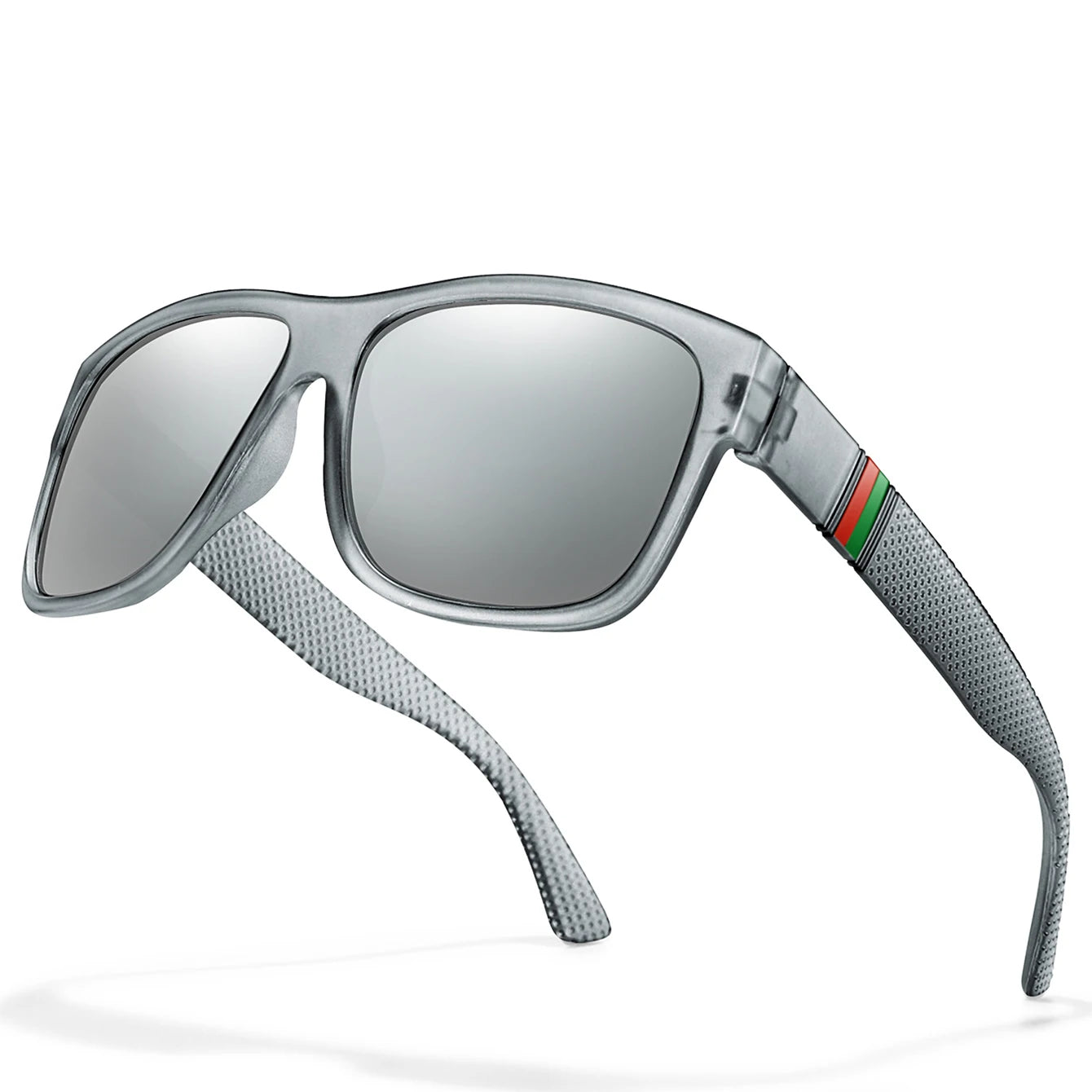 Men's Vintage Large Frame Square Polarized Sunglasses - UV400 Protection for Fishing, Driving, Cycling & Running