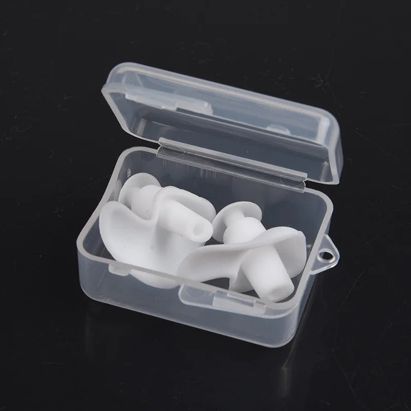 Premium Waterproof Silicone Earplugs - Soft & Durable Swimming Ear Protection with Delicate Texture (1 Pair)