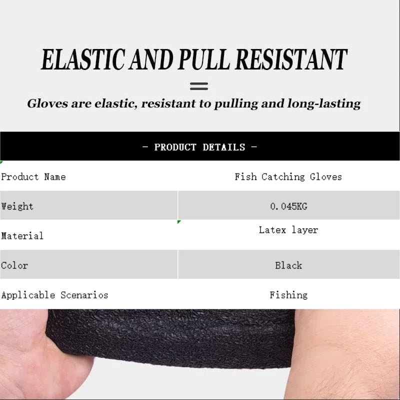 Waterproof Anti-Slip Fishing Gloves with Magnet Release - Puncture & Scrape Protection for Safe Fish Catching