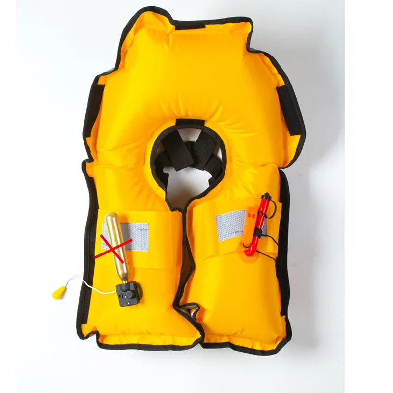 Adult Auto-Inflatable Life Jacket - Manual PFD 150N for Water Sports, Fishing & Rafting