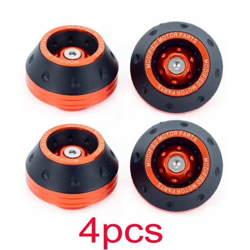 Motorcycle Front Fork Crash Protectors - 2/4Pcs Universal Alloy Wheel Protection Slider Cups for Motocross
