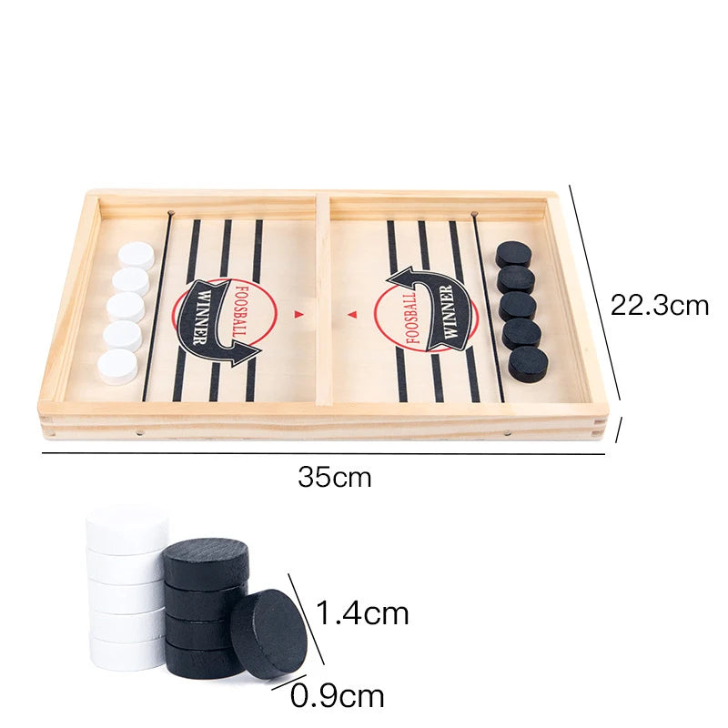 Fast-Paced Table Hockey Desktop Battle Game - Interactive Parent-Child Chess Board Puzzle Sling Toy for Children Party Winner