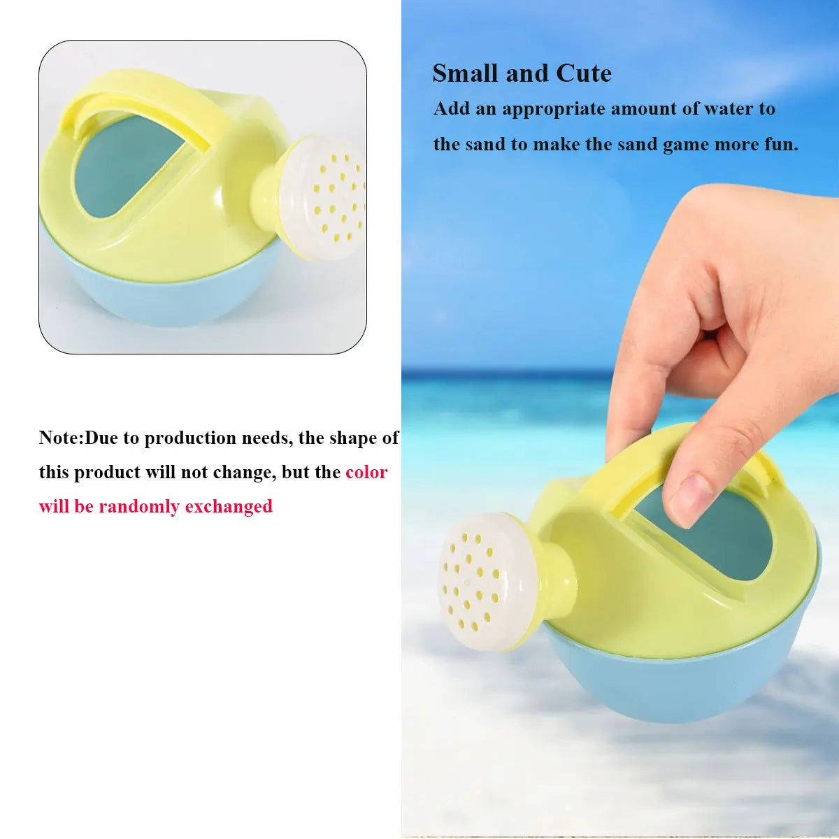 Children's Beach Sand & Water Play Set - 11 Piece Collapsible Bucket Kit with Summer Outdoor Toys for Kids Sandbox Games (Random Color Selection)