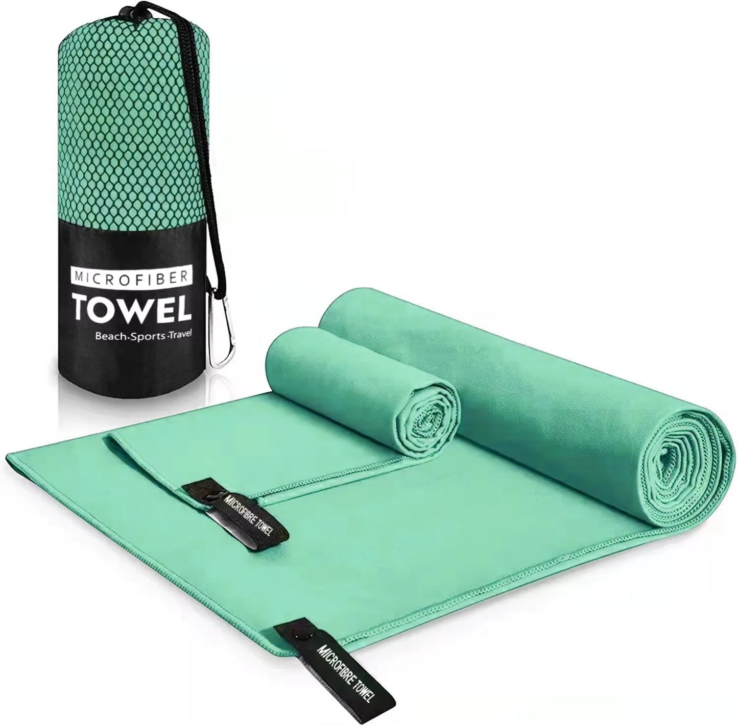 Ultralight Microfiber Sports Towel - Quick Dry Portable Beach Towel with Pocket for Swimming, Pool, Gym, Fitness & Yoga