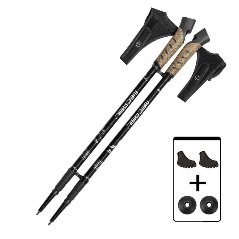 Nordic Walking Poles Set - 2PCS Telescopic Trekking Poles - 7075 Aluminum Alloy Hiking Sticks