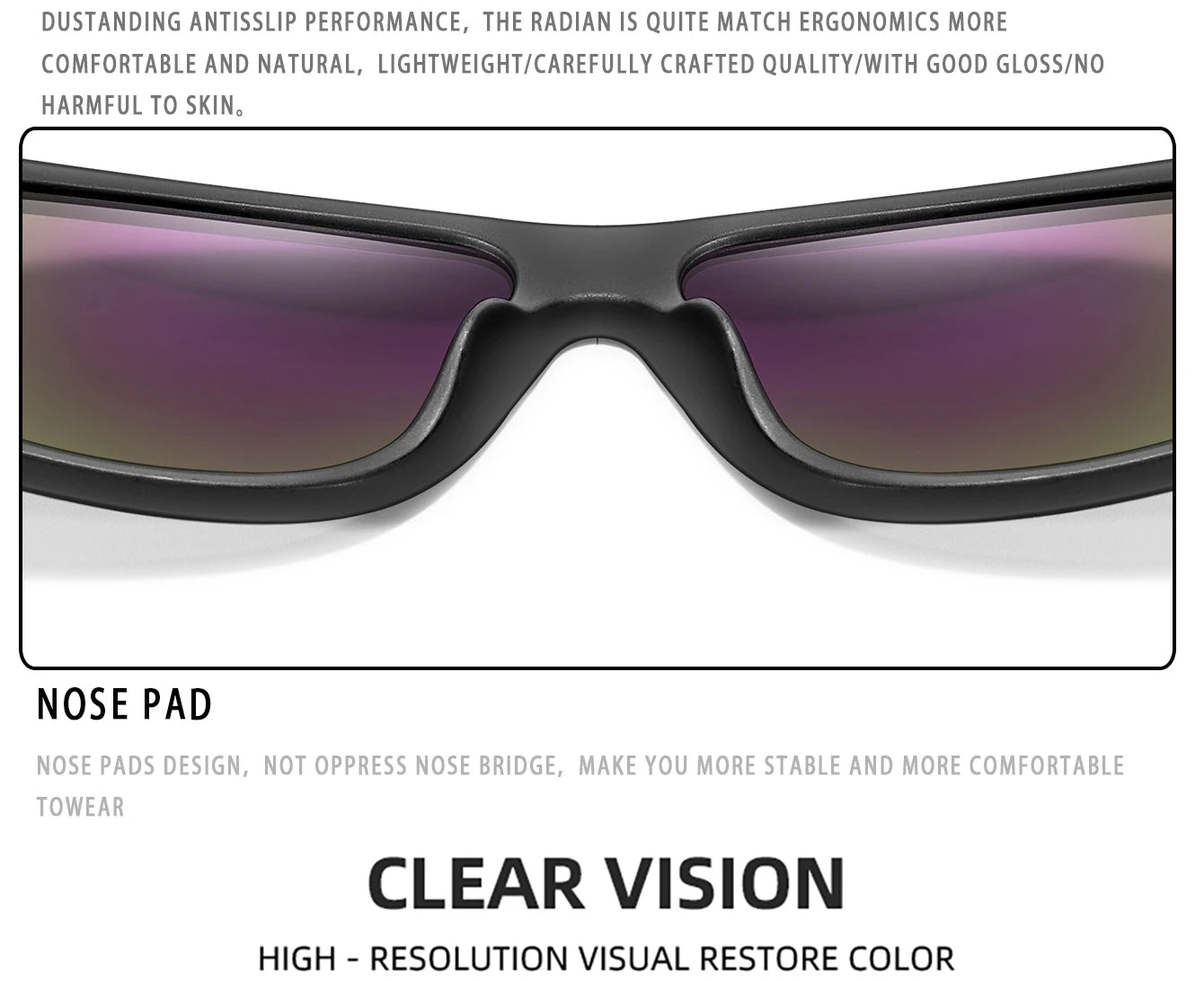 Men's Vintage Large Frame Square Polarized Sunglasses - UV400 Protection for Fishing, Driving, Cycling & Running