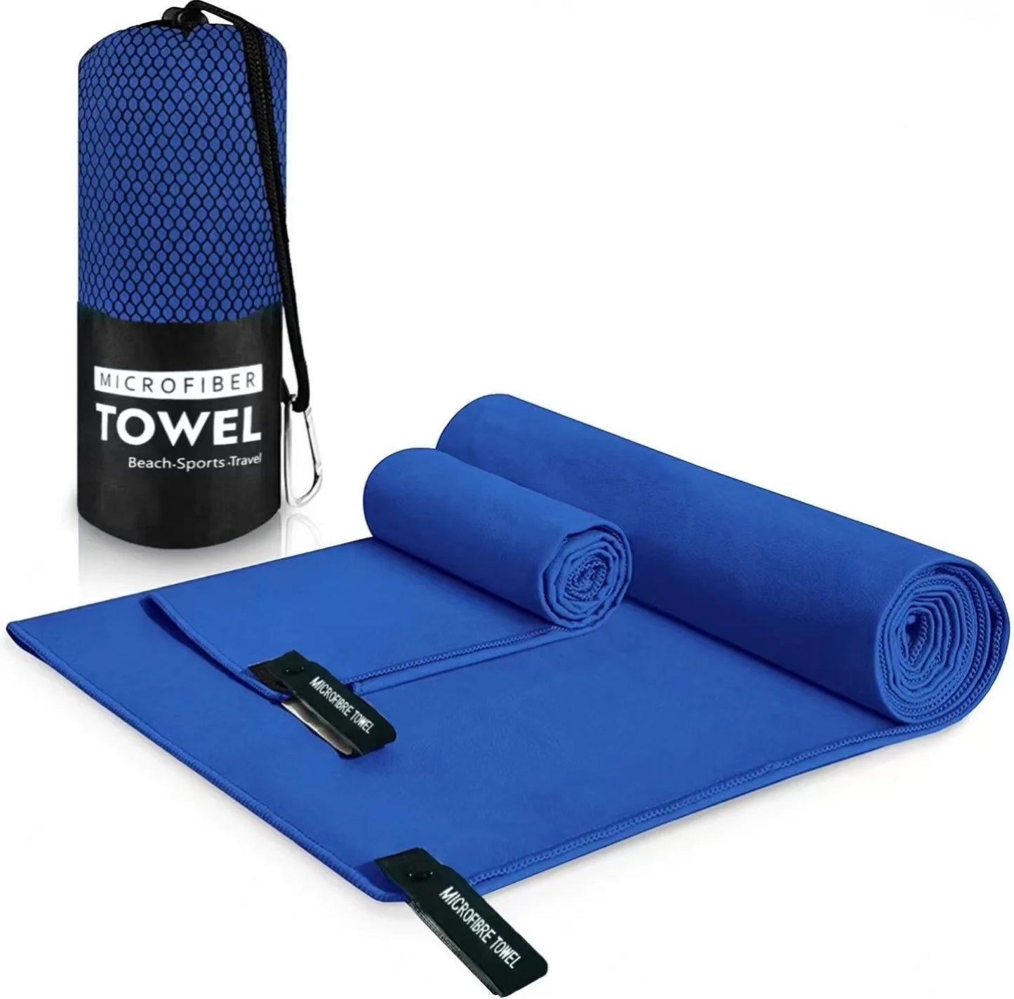 Ultralight Microfiber Sports Towel - Quick Dry Portable Beach Towel with Pocket for Swimming, Pool, Gym, Fitness & Yoga