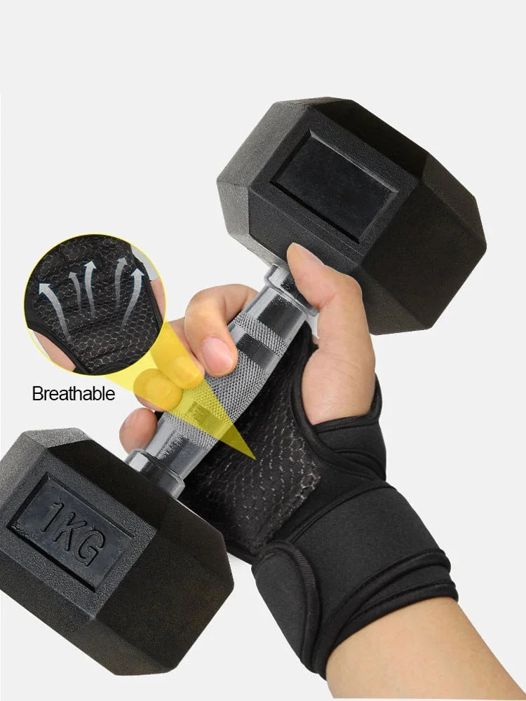 Weightlifting Training Gloves - Fitness & Sports - Bodybuilding Gym Hand/Wrist/Palm Protector - MTB Cycling Gloves for Men & Women