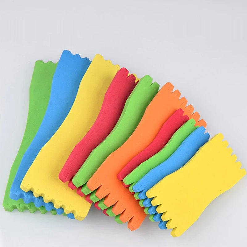 Fishing Line Winding Spools - 10 Pack Foam Rig Holders & Line Accessories (Random Colors)