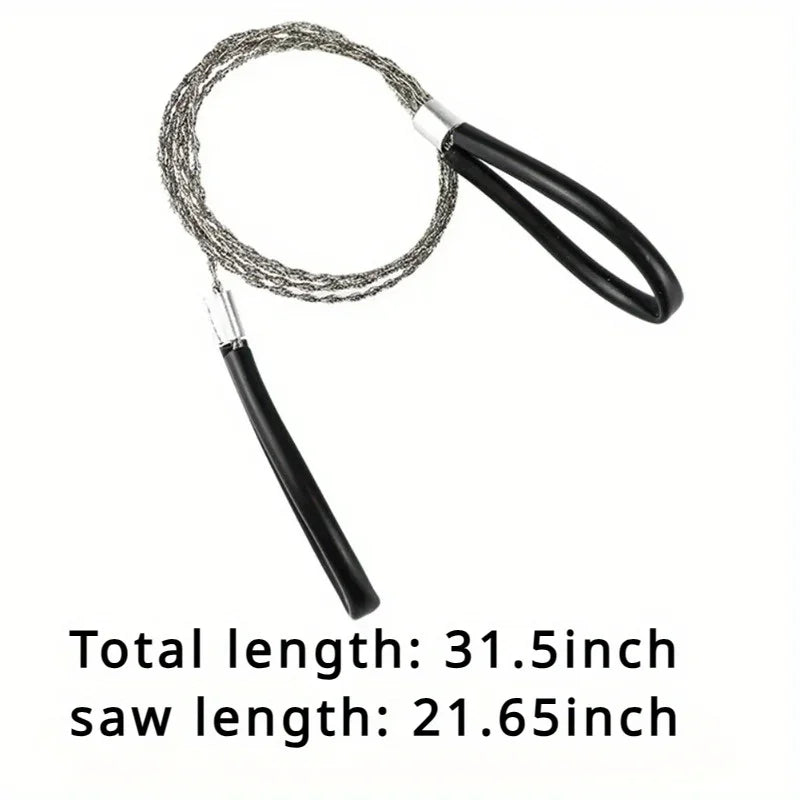 Portable Stainless Steel Wire Saw for Outdoor Camping & Hiking