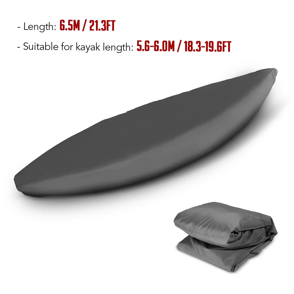 Universal Waterproof Kayak Cover - Professional Grade UV Resistant Canoe Boat Storage Shield with Dust Protection