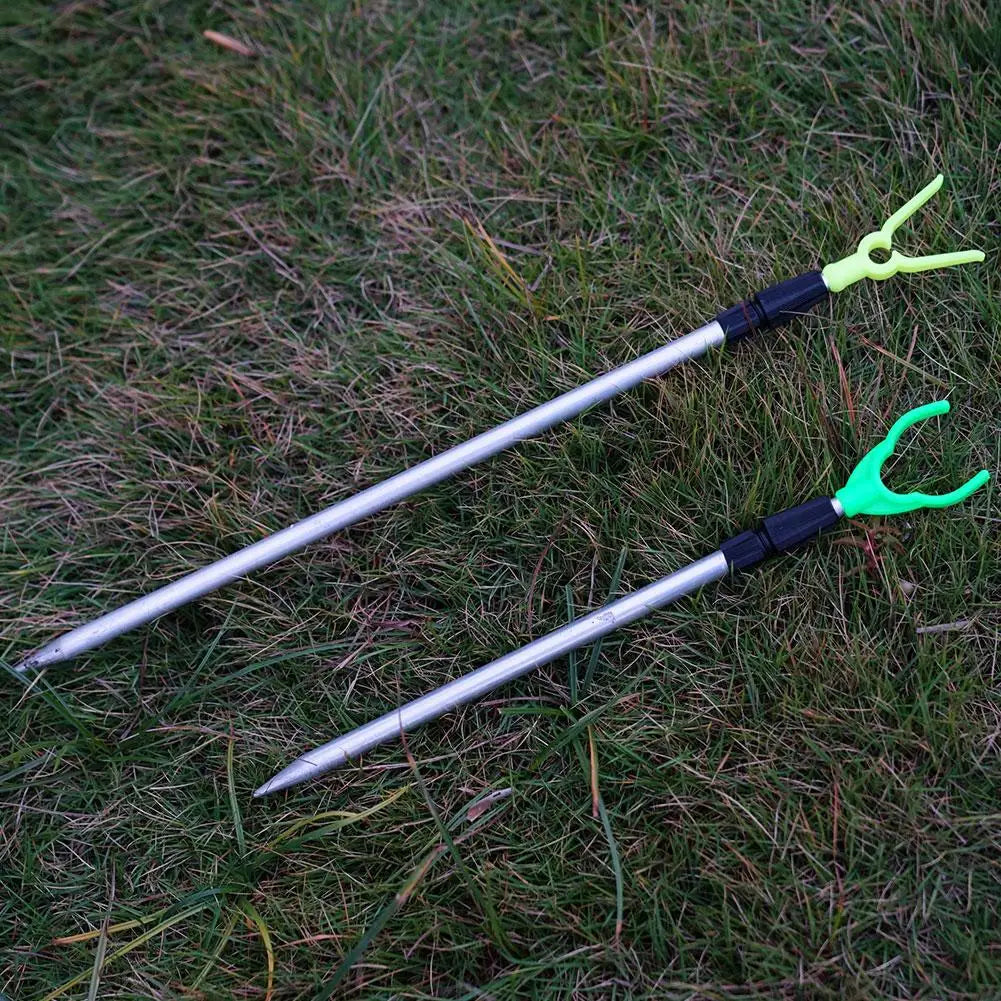 Telescopic Fishing Rod Holder - Adjustable 50-80cm Extending Bankstick Stand with Rod Rest Bracket for Fishing Accessories
