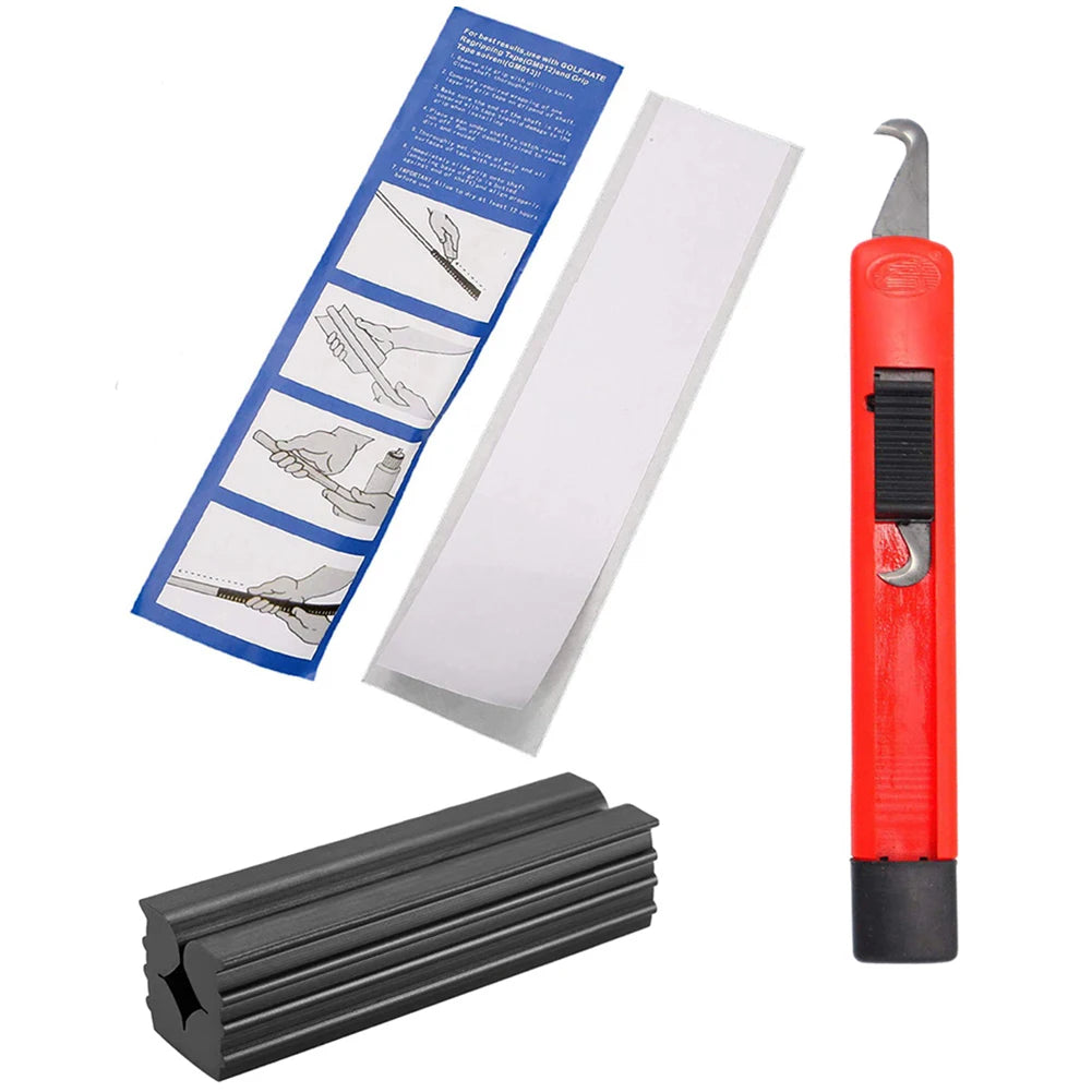 Professional Golf Club Regripping Kit - 13 Grip Tape Strips with Removal Tool, Rubber Vise Clamp & Cover for Complete Club Grip Repair