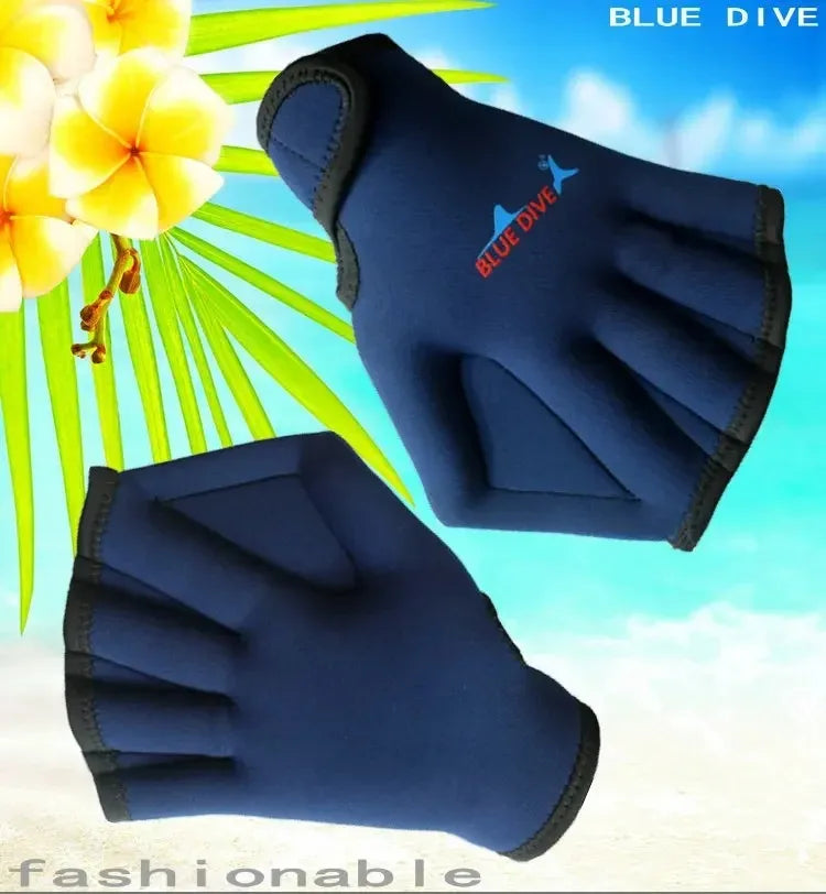 Swimming Training Webbed Gloves - Water Resistance Paddles for Aquatic Diving and Fitness
