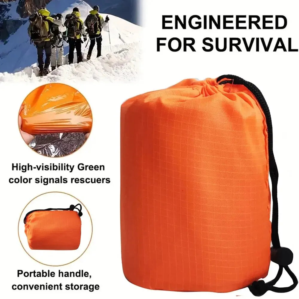 Ultra Waterproof Mylar Thermal Lightweight Survival Sleeping Bag for Camping & Hiking