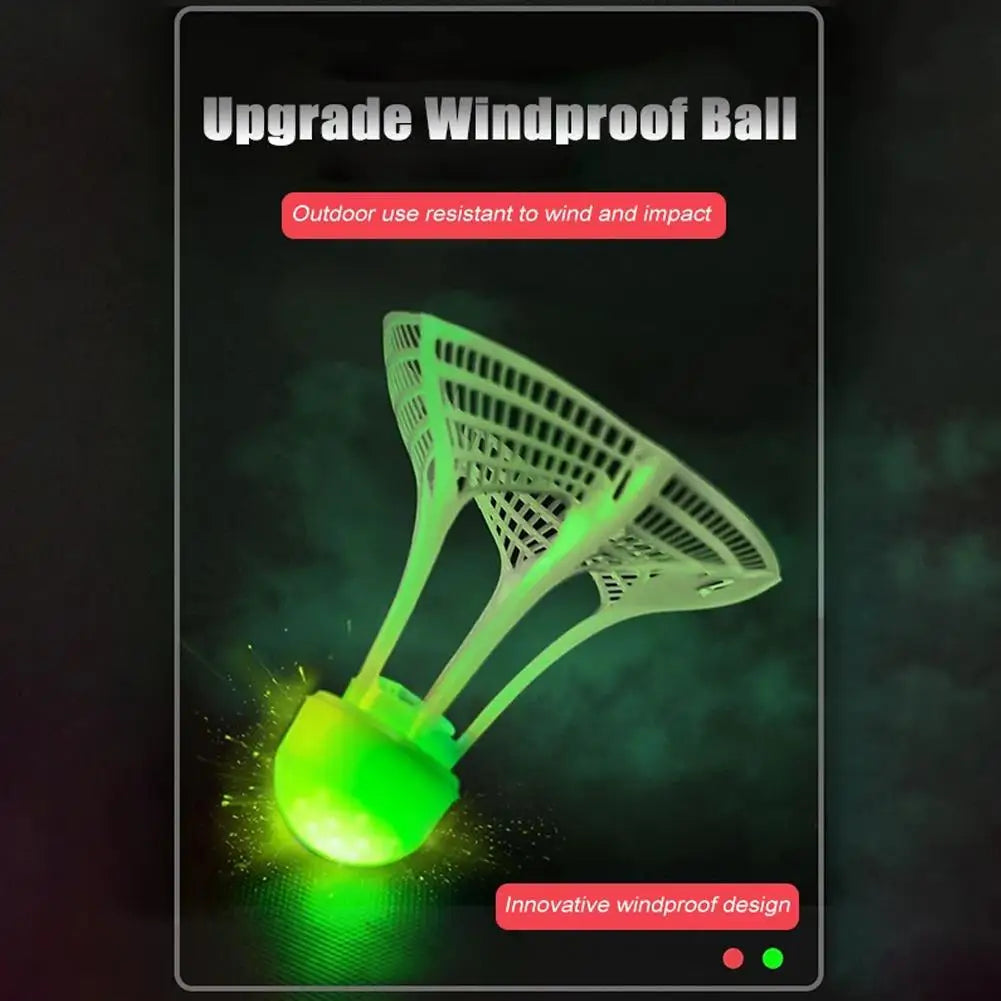 Luminous Windproof Luminous Badminton Ball, Super Durable And Unbreakable, Outdoor Fluorescent Bright Nylon Ball With Light